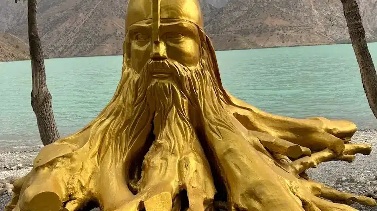 Alexander the Great Statue near Iskanderkul Lake, Tajikistan